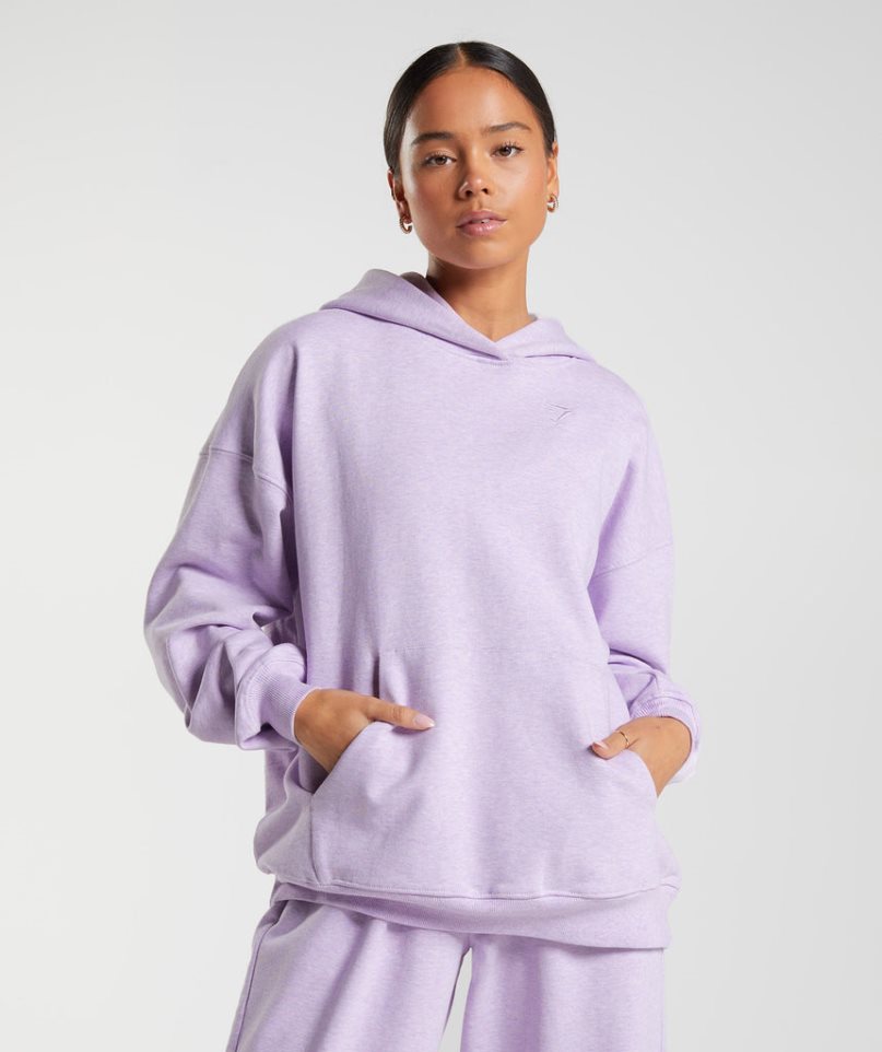 Women\'s Gymshark Rest Day Sweats Hoodie Lavender | NZ 3KAEYM